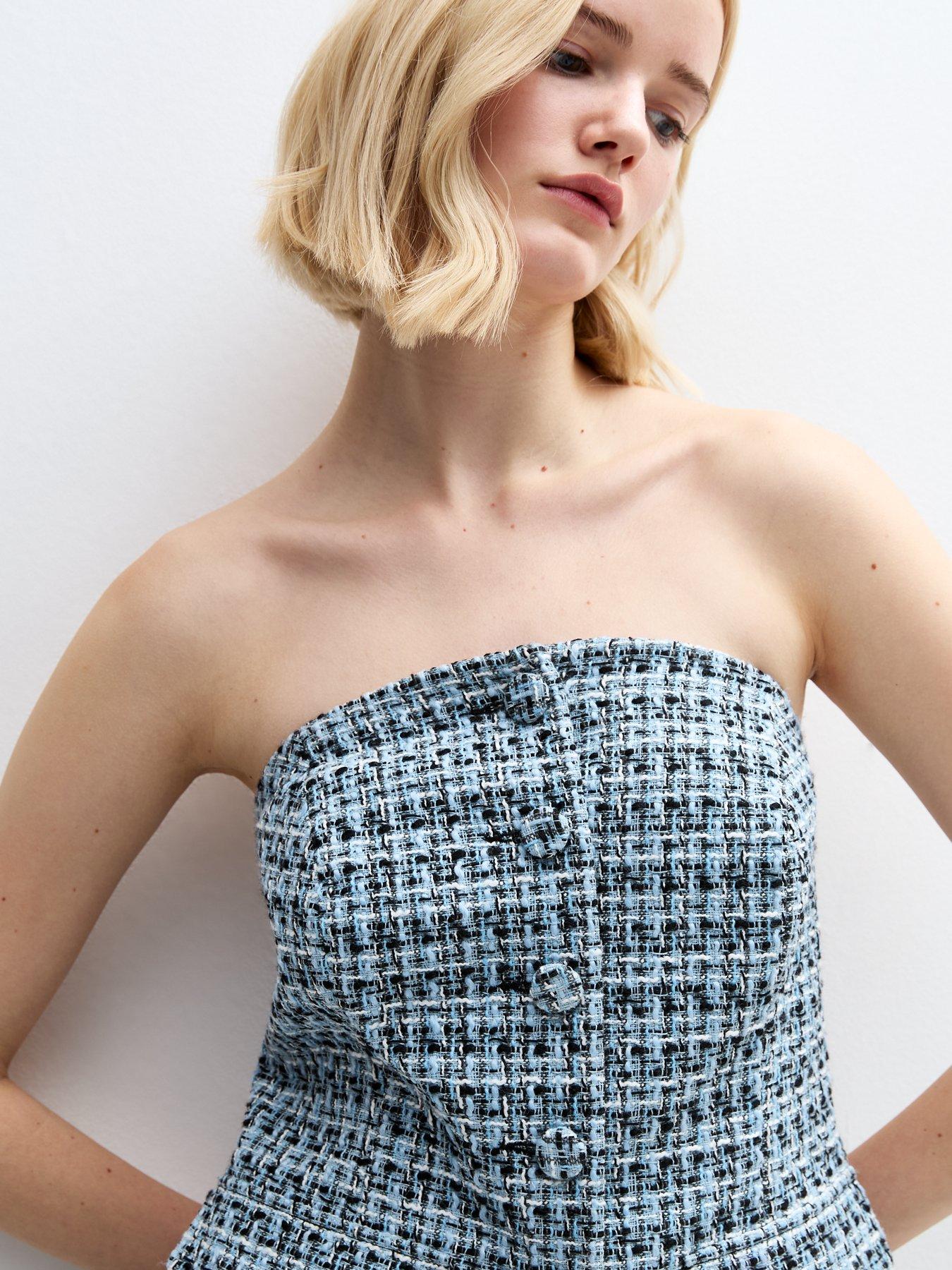  image of new-look-boucle-bustier-waistcoat-blue