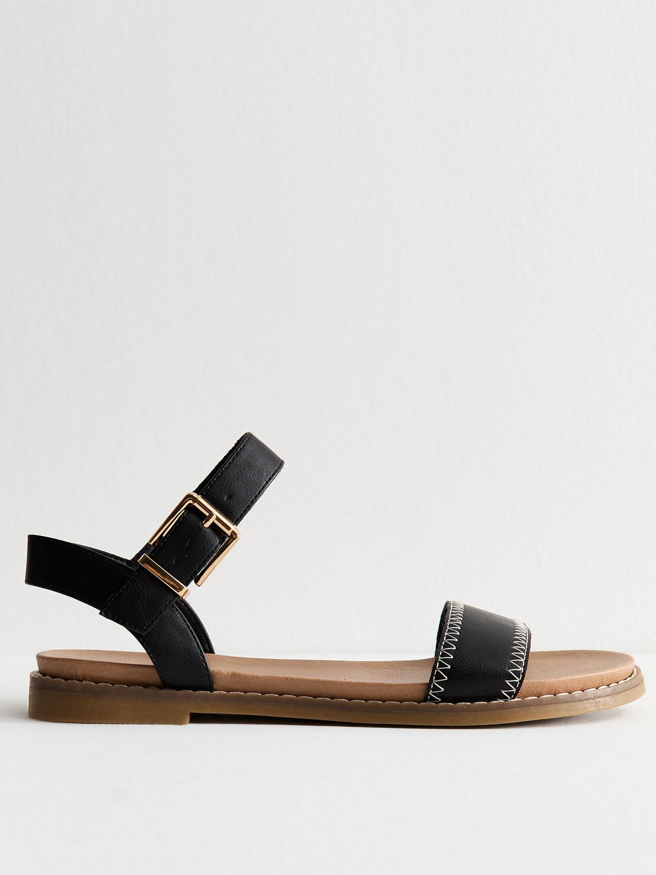 new-look-black-stitch-detail-open-toe-sandals