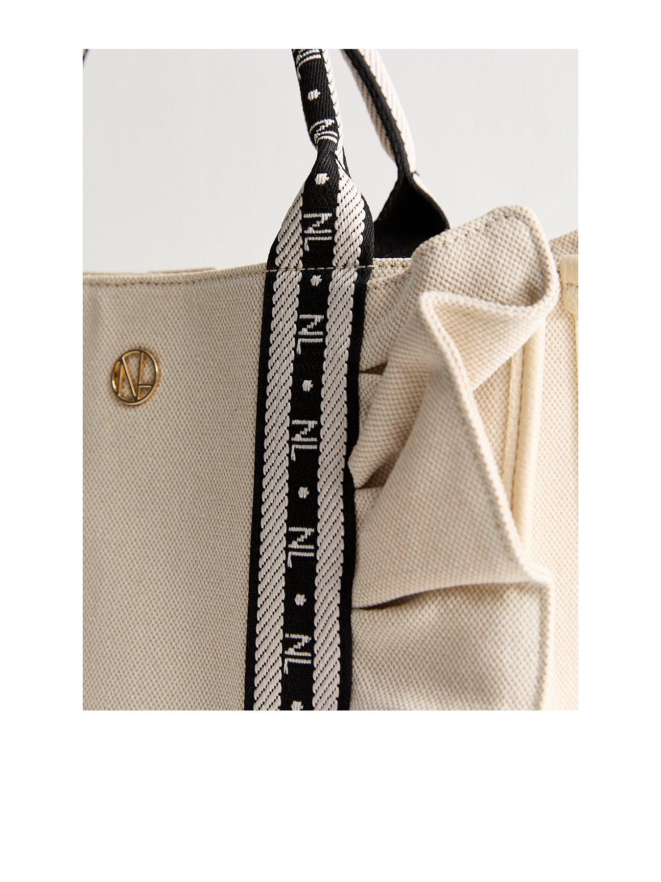  image of new-look-ruffle-canvas-tote-bag-multi
