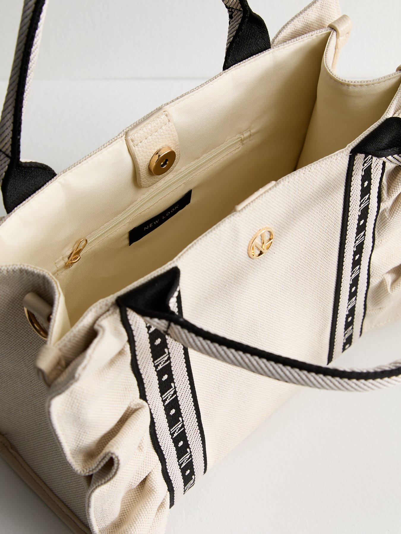  image of new-look-ruffle-canvas-tote-bag-multi
