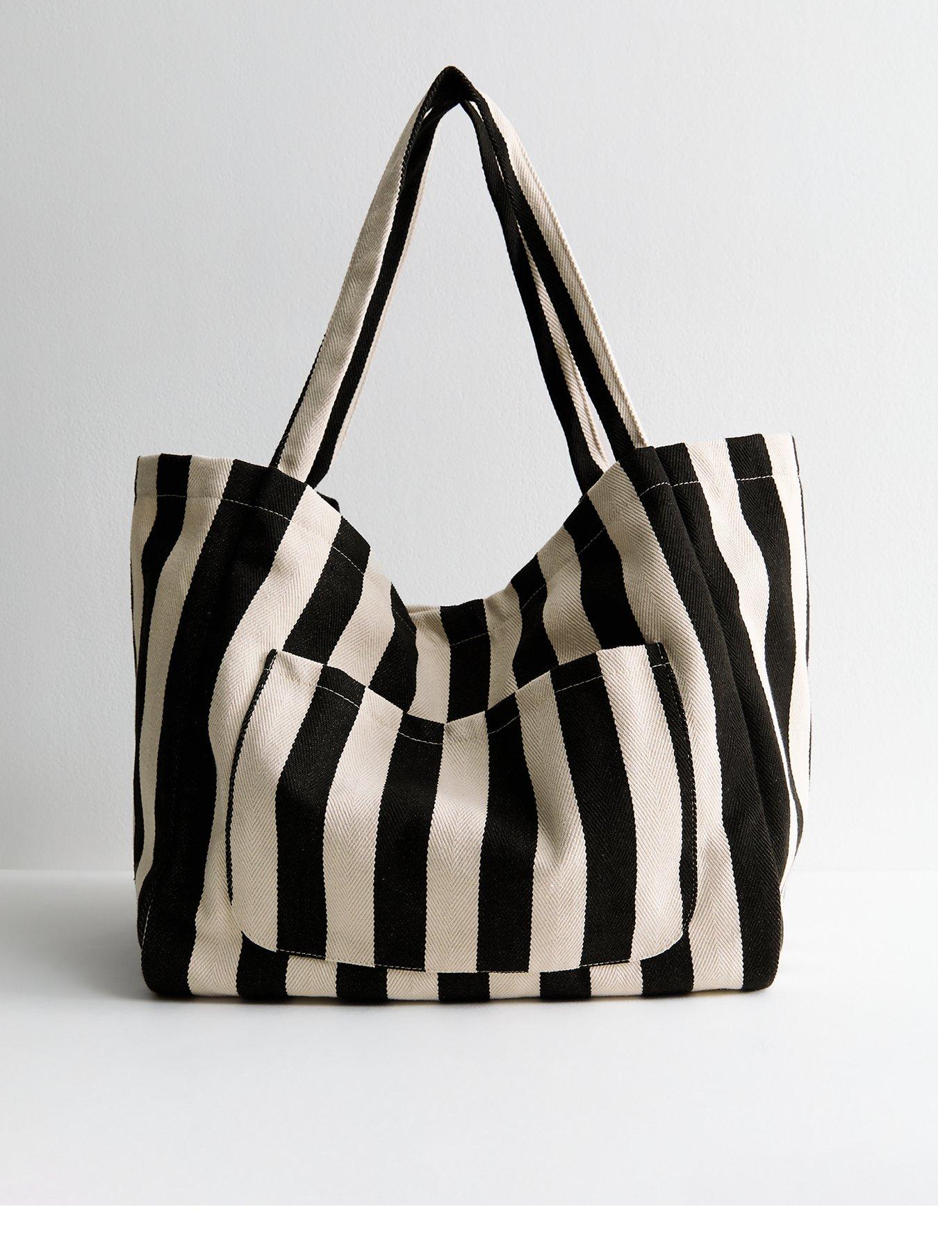new-look-black-striped-slouchy-tote-bag