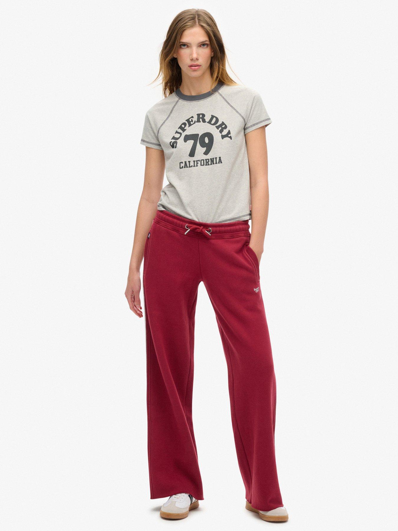 undefined Essential Logo Straight Joggers - Red