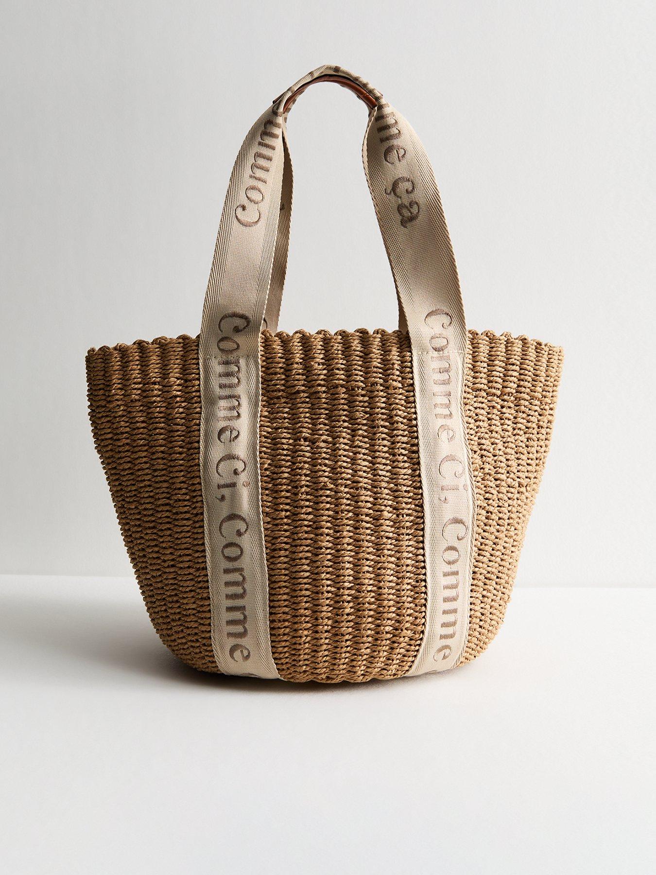 back image of new-look-stone-woven-basket-tote-bag