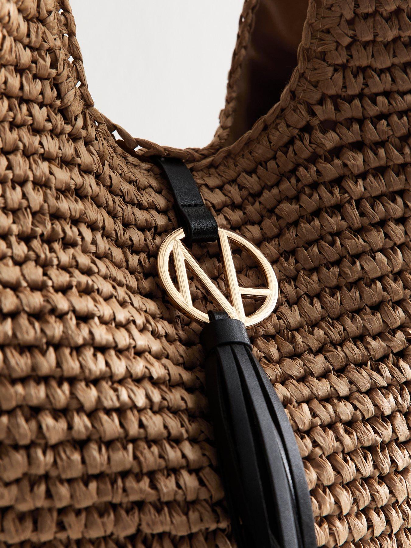 Image 4 of 5 of New Look Plait Handle Straw Tote - Stone