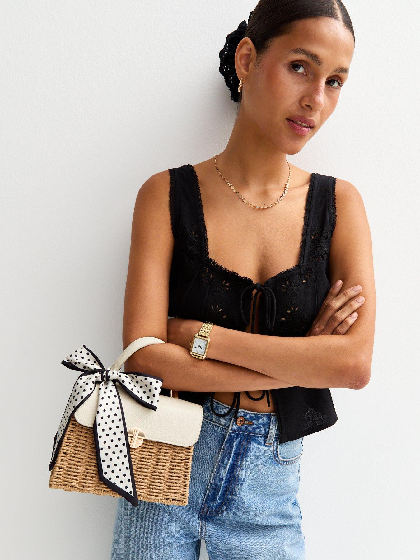 stillFront image of new-look-brown-faux-leather-trim-woven-picnic-basket