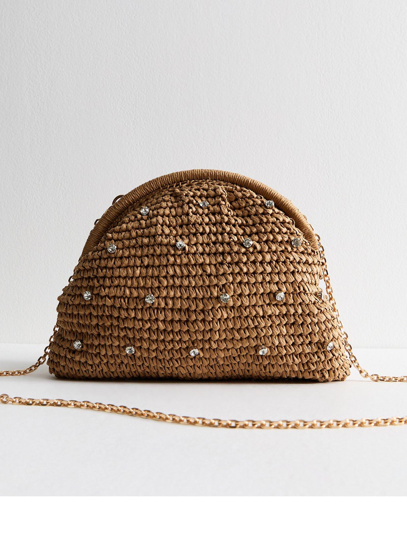 new-look-stone-diamanteacutenbspstud-raffia-look-slouchy-clutch-bag