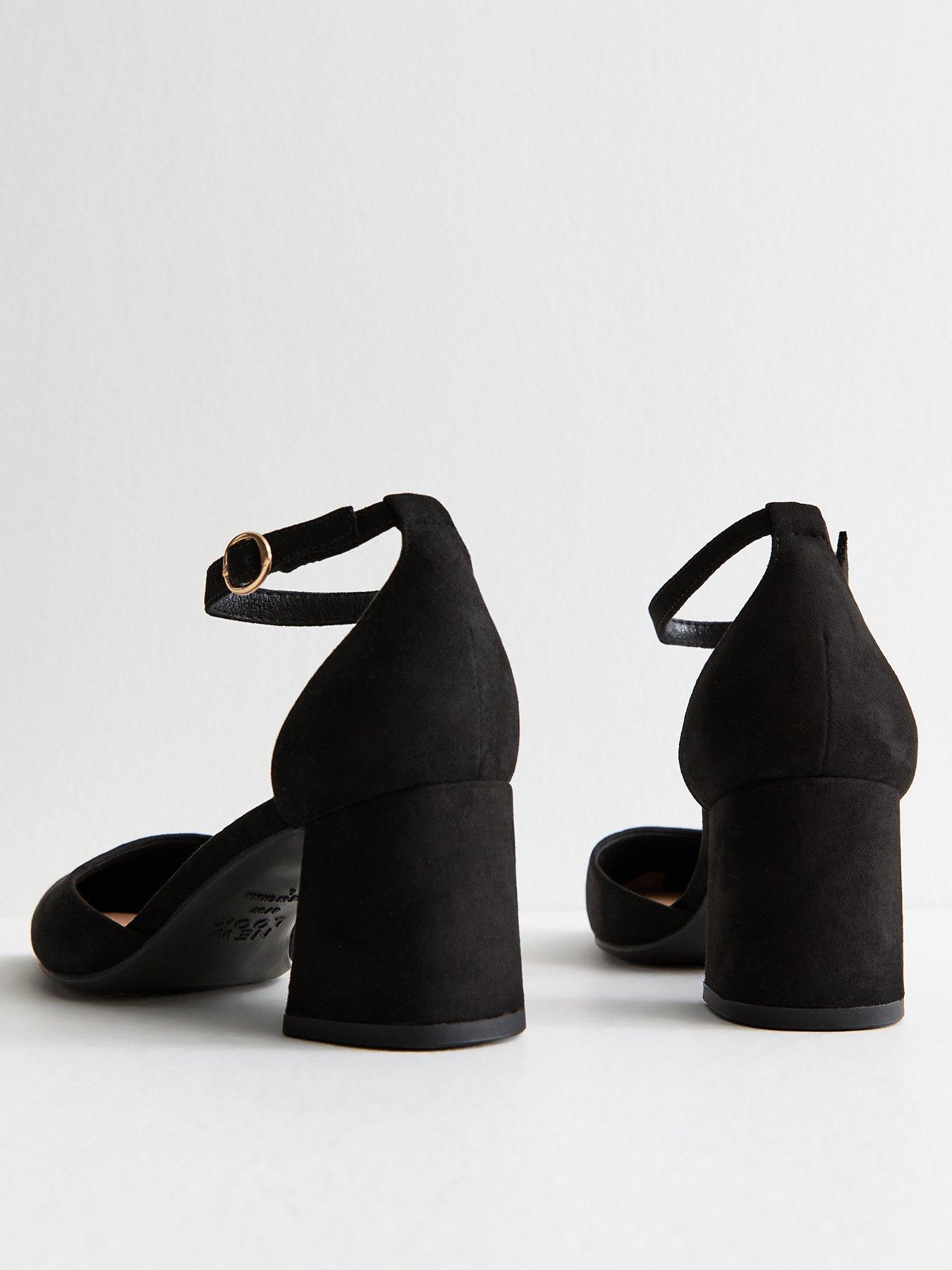  image of new-look-black-faux-suede-open-court-shoes