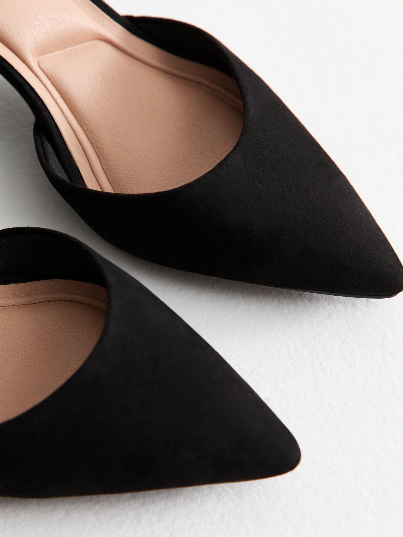  image of new-look-black-faux-suede-open-court-shoes