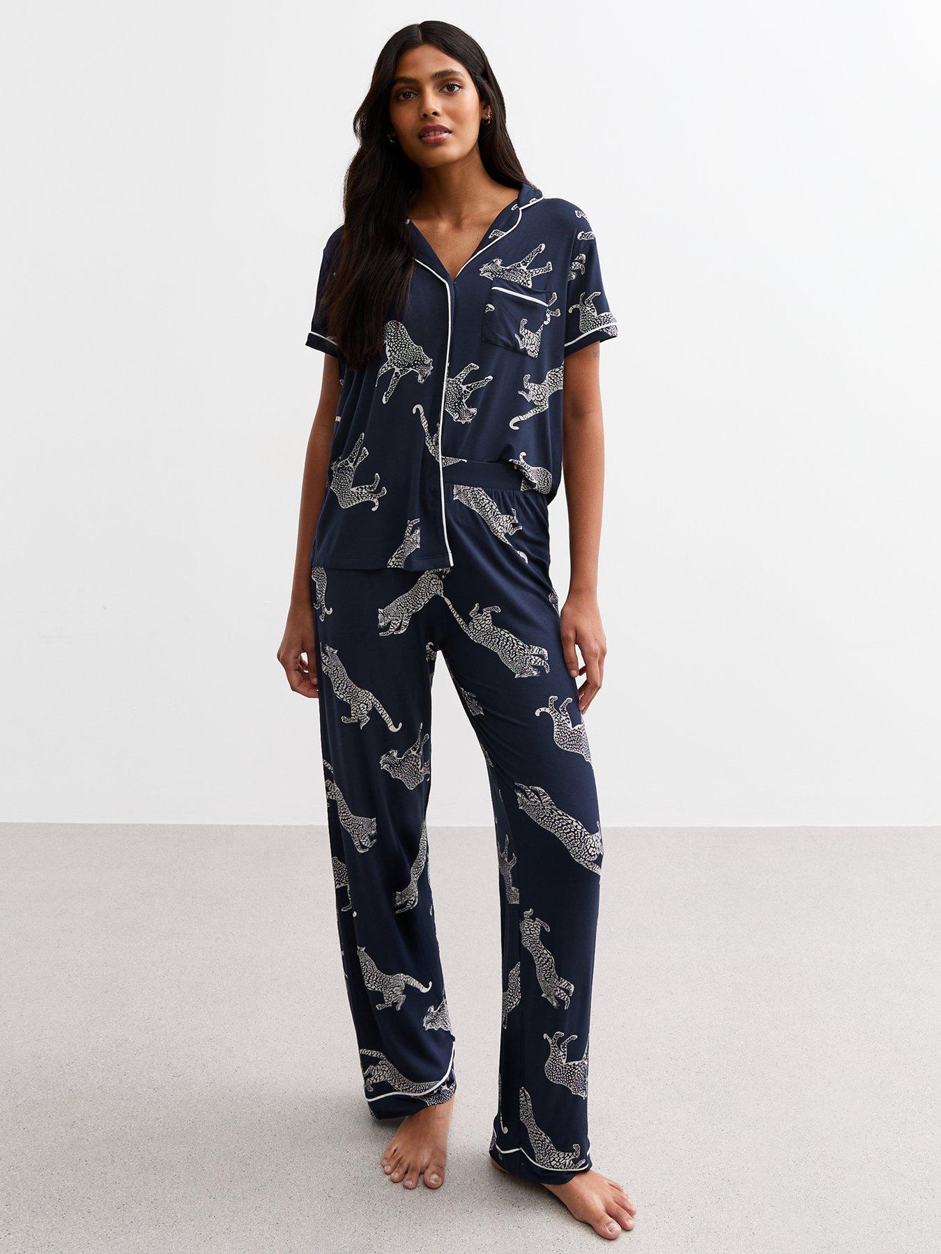 new-look-cheetah-print-long-pyjama-set-blue