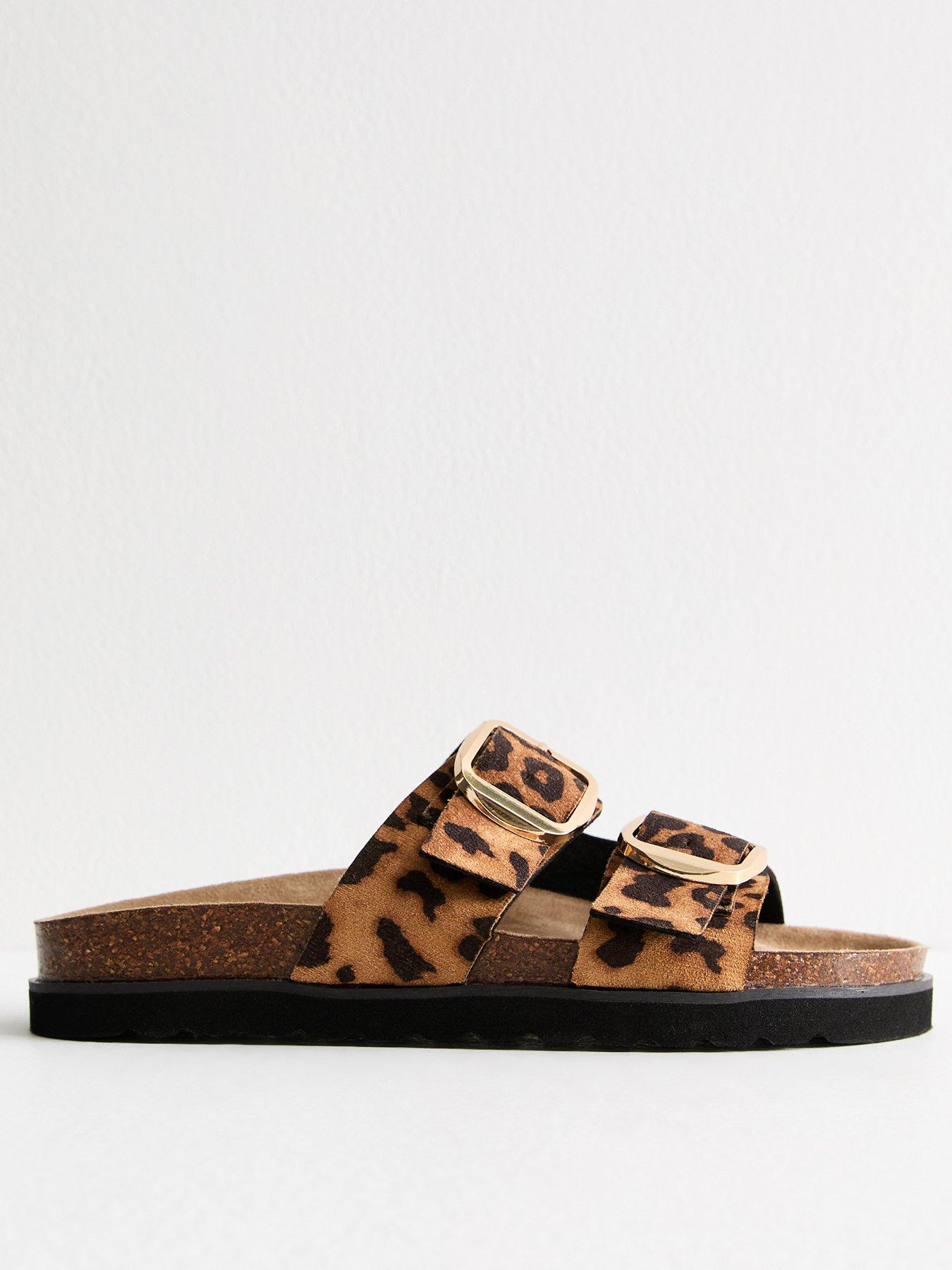 new-look-stone-faux-leather-leopard-print-buckle-strap-sandals