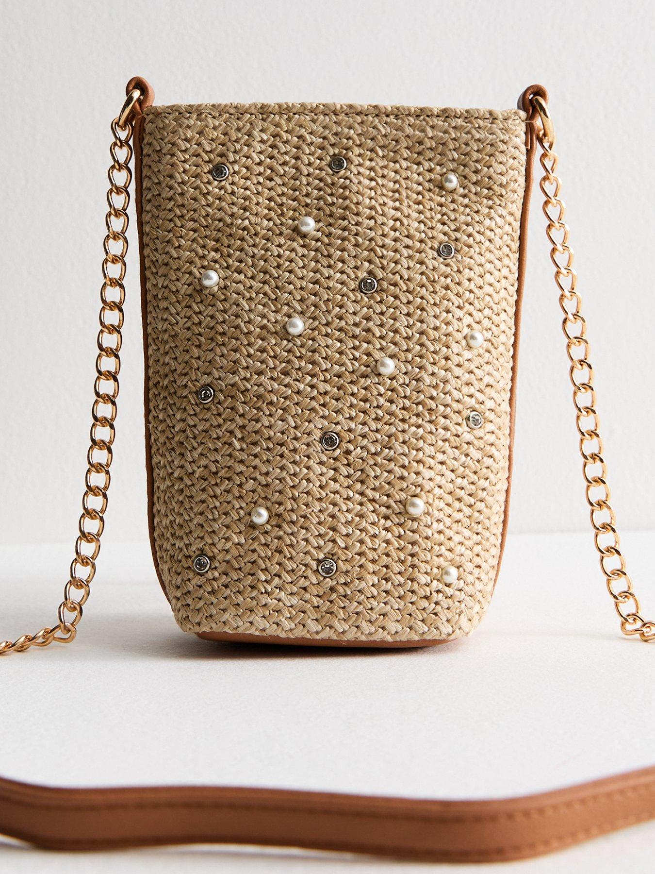 new-look-brown-diamante-embellished-raffia-crossbody-phone-bag-stone