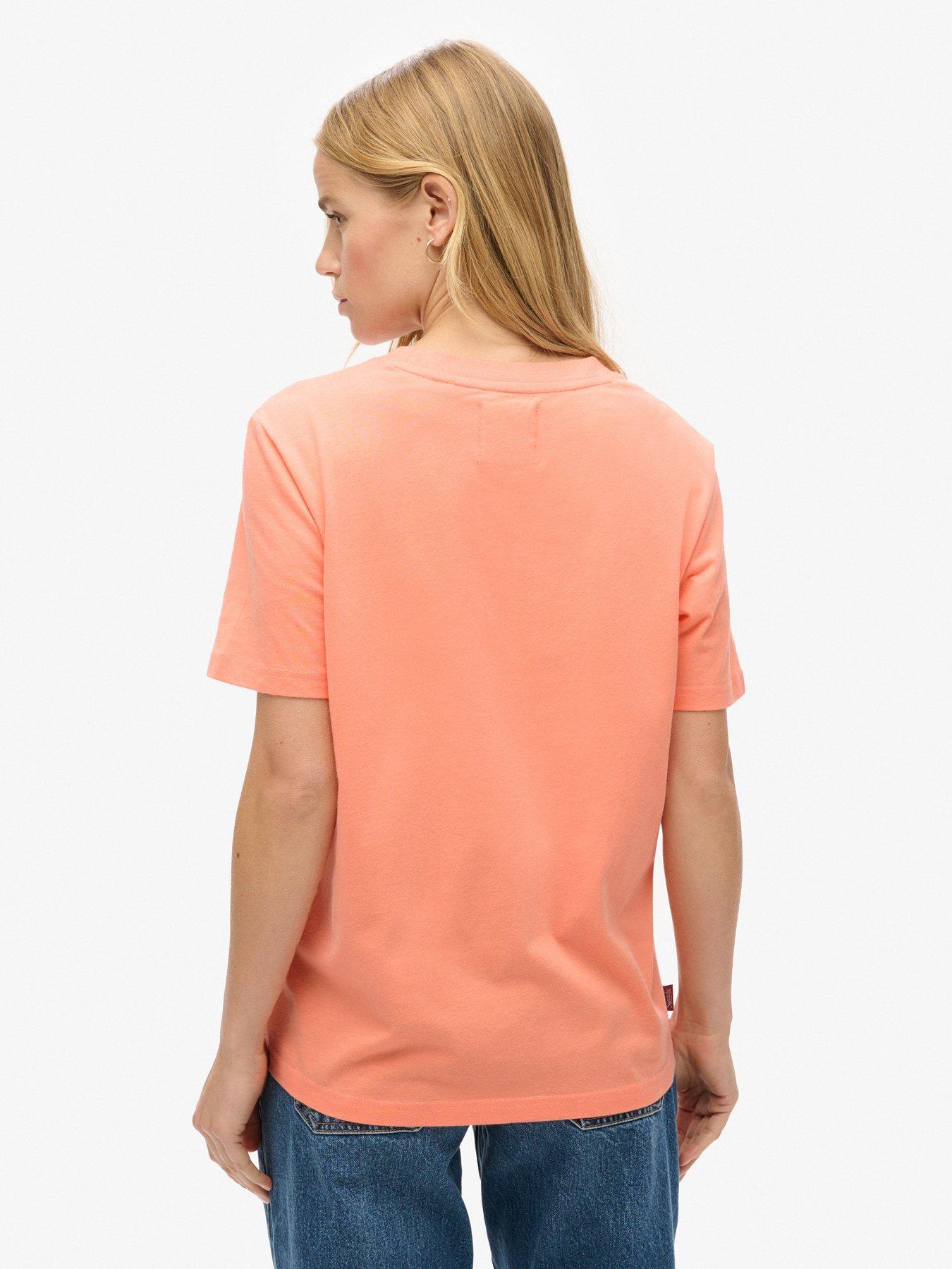  image of superdry-embossed-logo-relaxed-t-shirt-pink