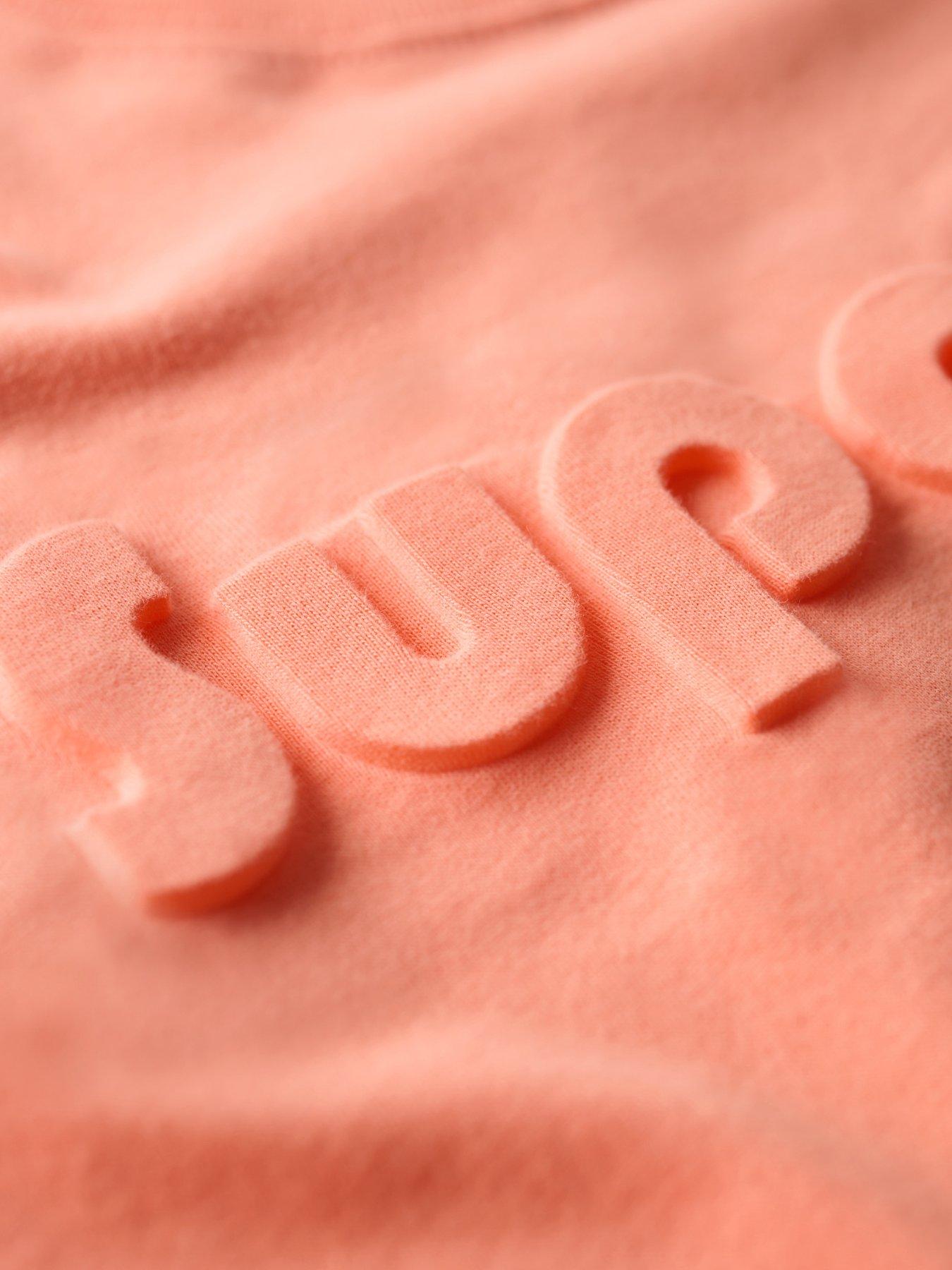  image of superdry-embossed-logo-relaxed-t-shirt-pink