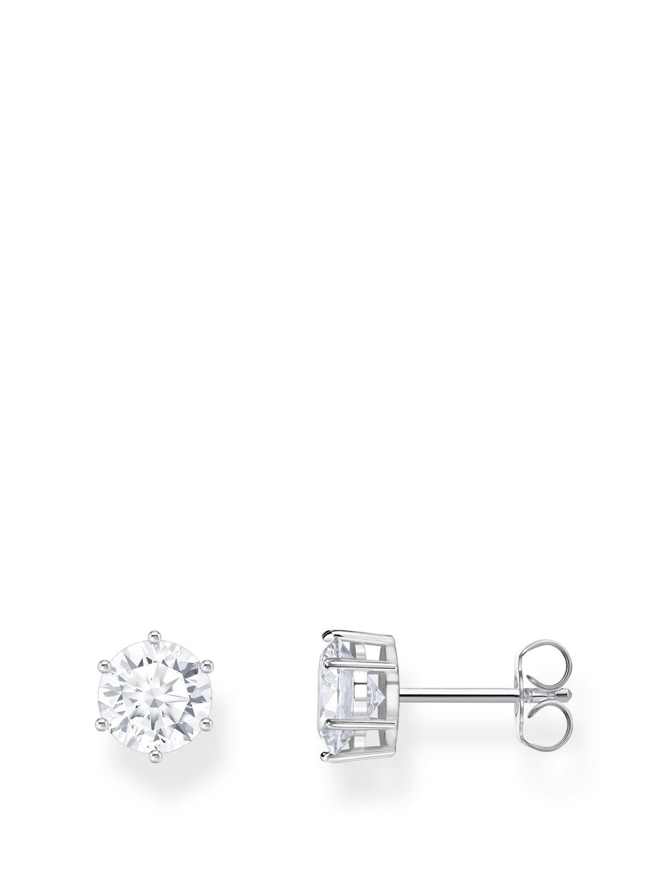 thomas-sabo-silver-ear-studs-with-big-white-zirconia