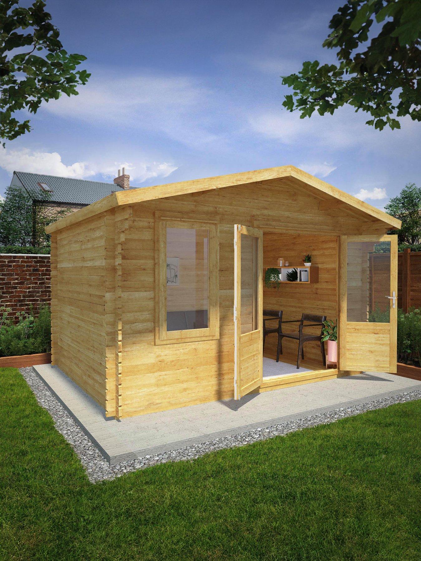 undefined 4m x 3m Retreat Log Cabin (28mm)
