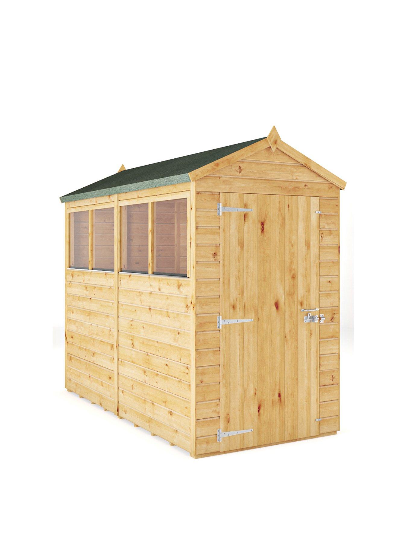  image of mercia-8-x-4-woodsman-shiplap-apex-shed