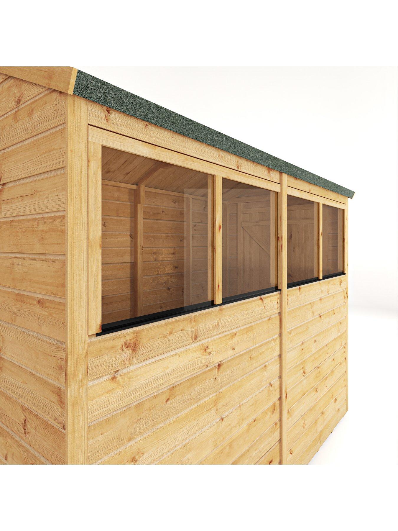  image of mercia-8-x-4-woodsman-shiplap-apex-shed