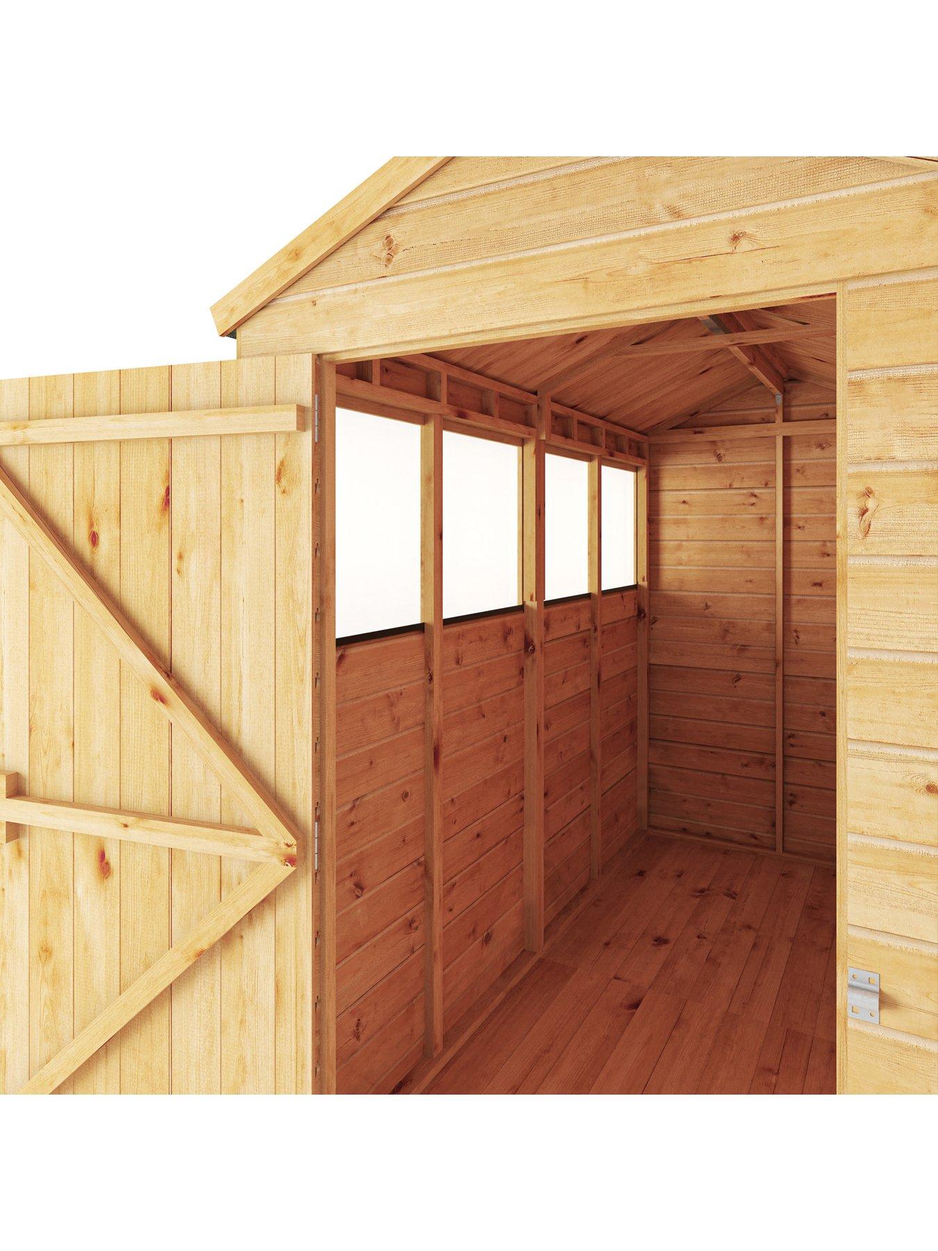  image of mercia-8-x-4-woodsman-shiplap-apex-shed