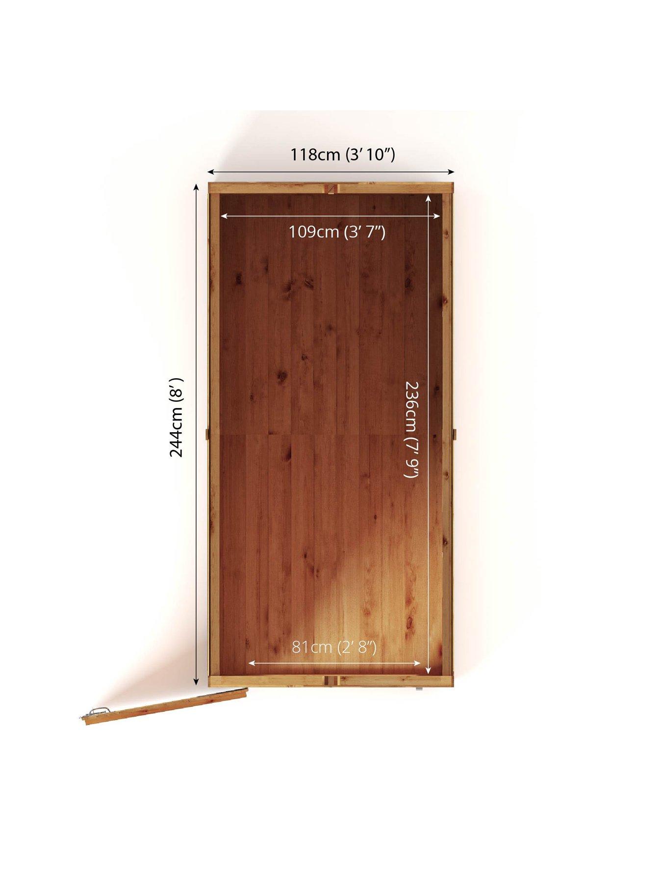  image of mercia-8-x-4-woodsman-shiplap-apex-shed