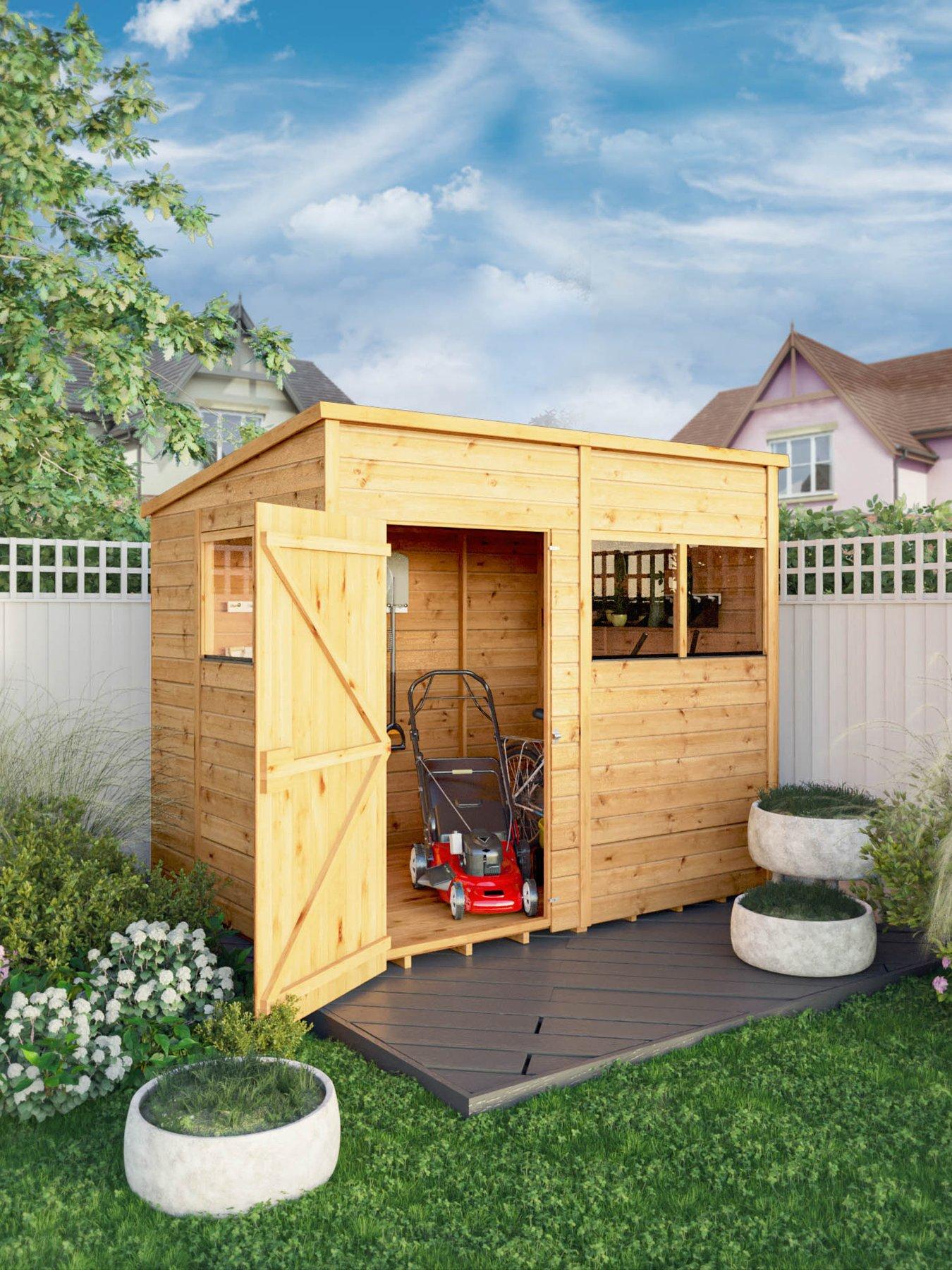  image of mercia-8-x-6-woodsman-shiplap-pent-shed