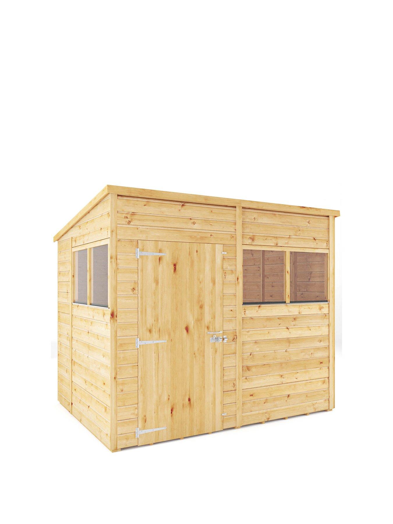  image of mercia-8-x-6-woodsman-shiplap-pent-shed