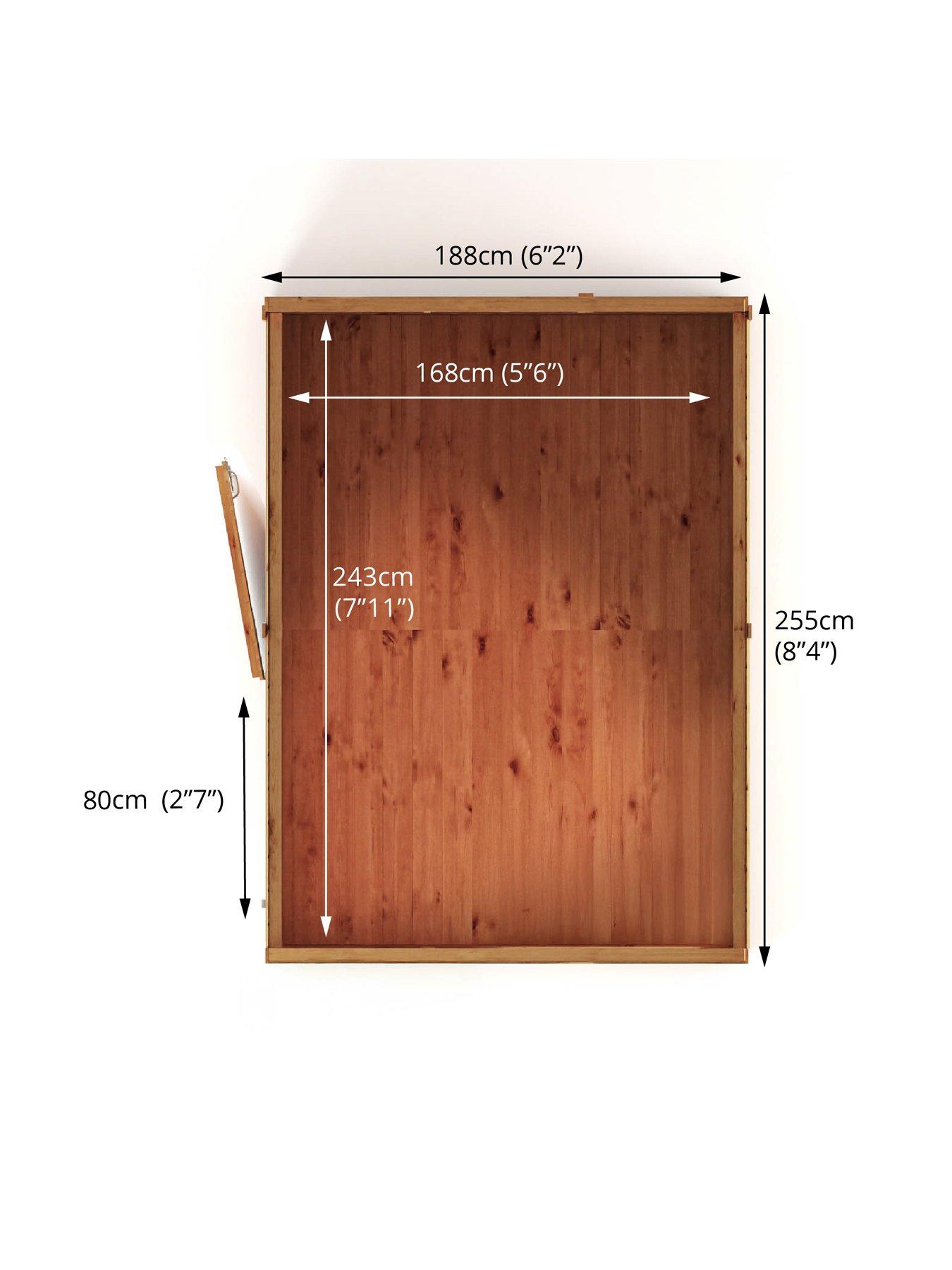  image of mercia-8-x-6-woodsman-shiplap-pent-shed