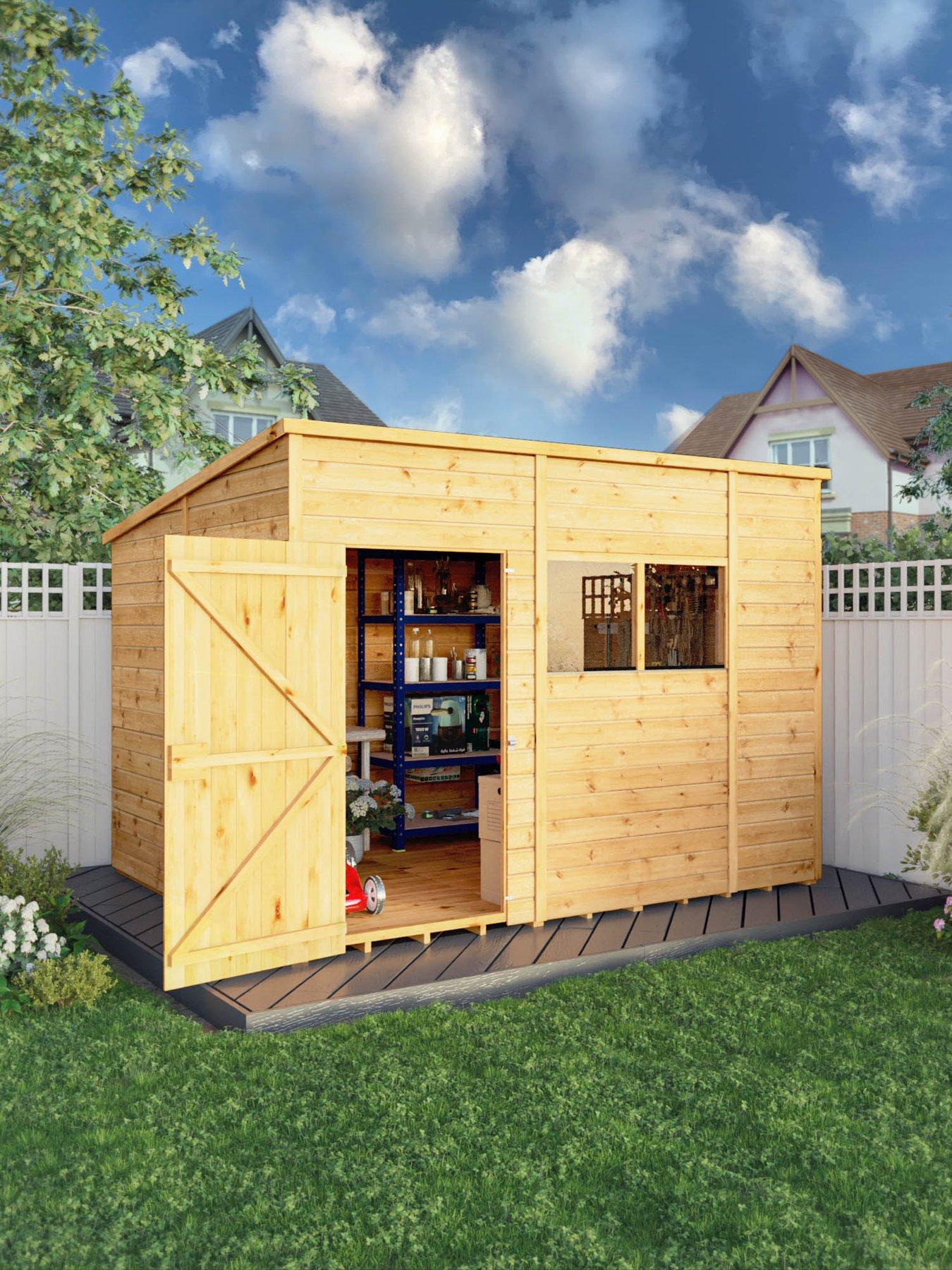 MERCIA 10 x 8 Woodsman Shiplap Pent Shed - PEFC Certified