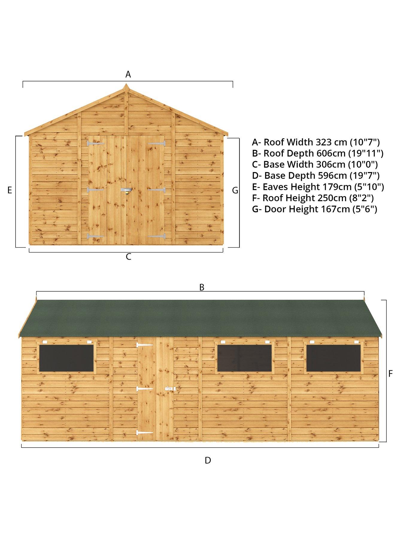 Image 6 of 7 of MERCIA 20 x 10ft Premium Shiplap Apex Workshop - PEFC&reg; Certified