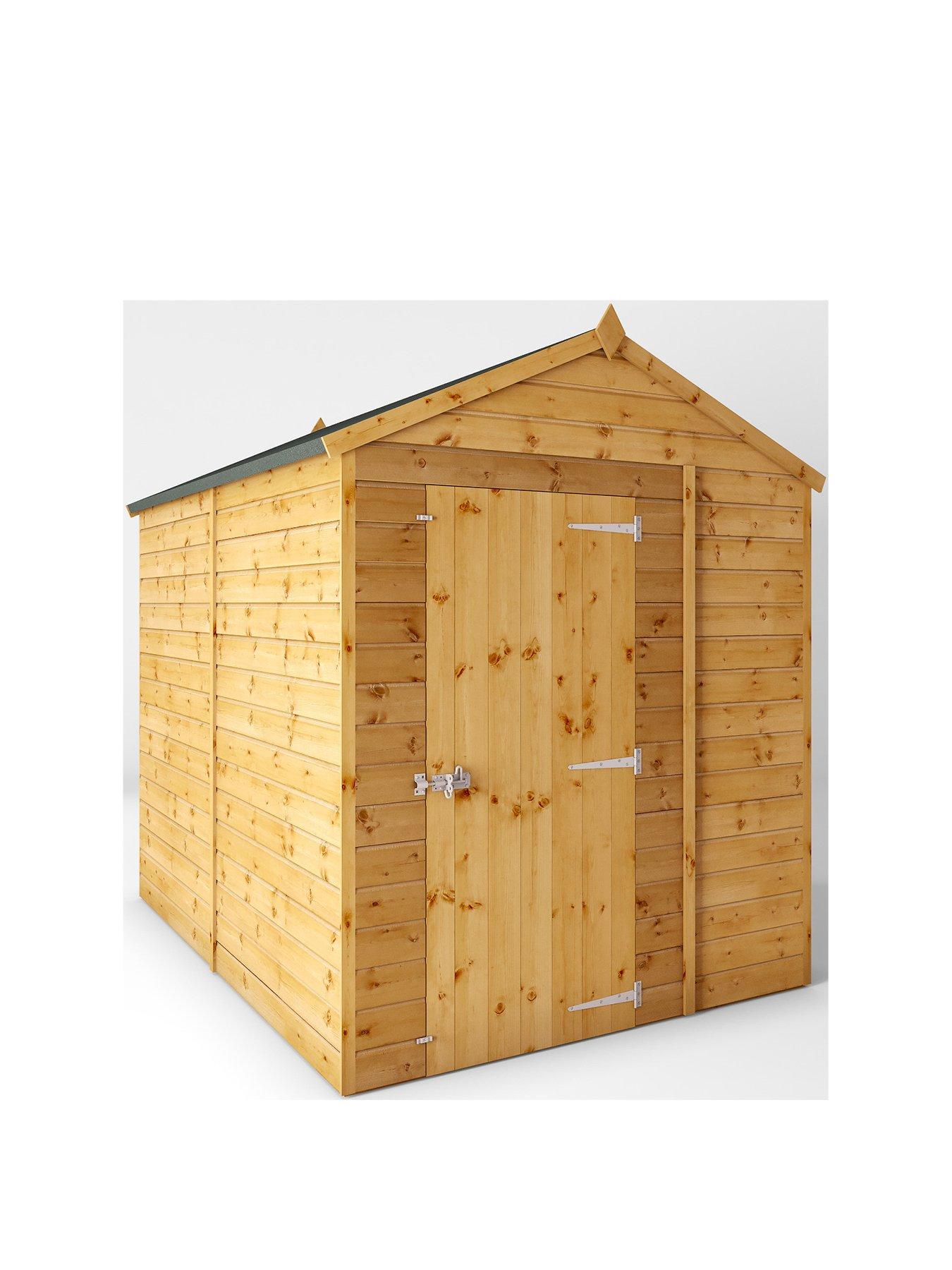  image of mercia-8-x-6ft-shiplap-apex-windowless-shed