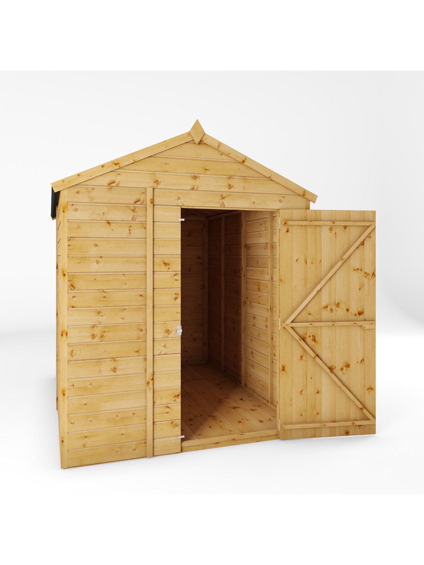  image of mercia-8-x-6ft-shiplap-apex-windowless-shed