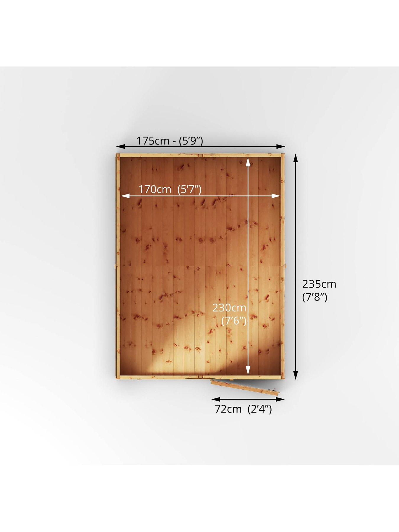  image of mercia-8-x-6ft-shiplap-apex-windowless-shed