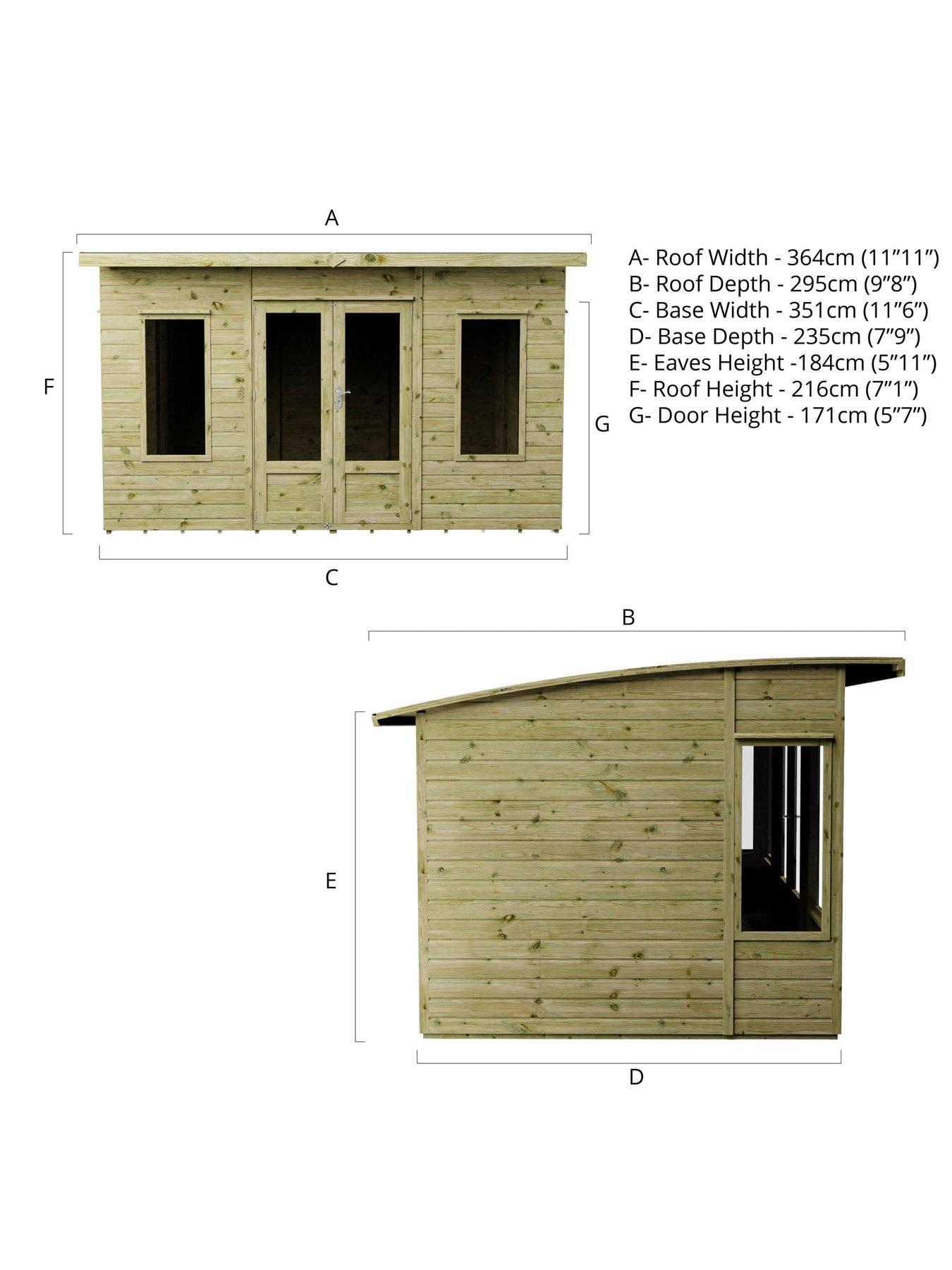 Image 6 of 7 of MERCIA 12 x 8ft Premium Helios Summerhouse - PEFC Certified