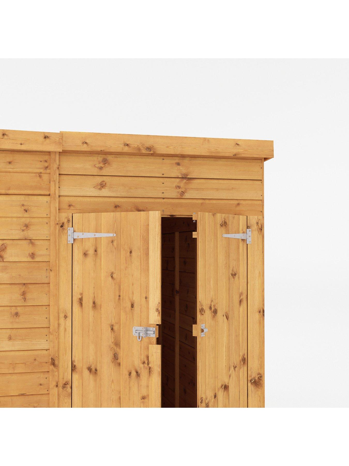  image of mercia-8-x-12ft-premium-corner-summerhouse-with-side-shed