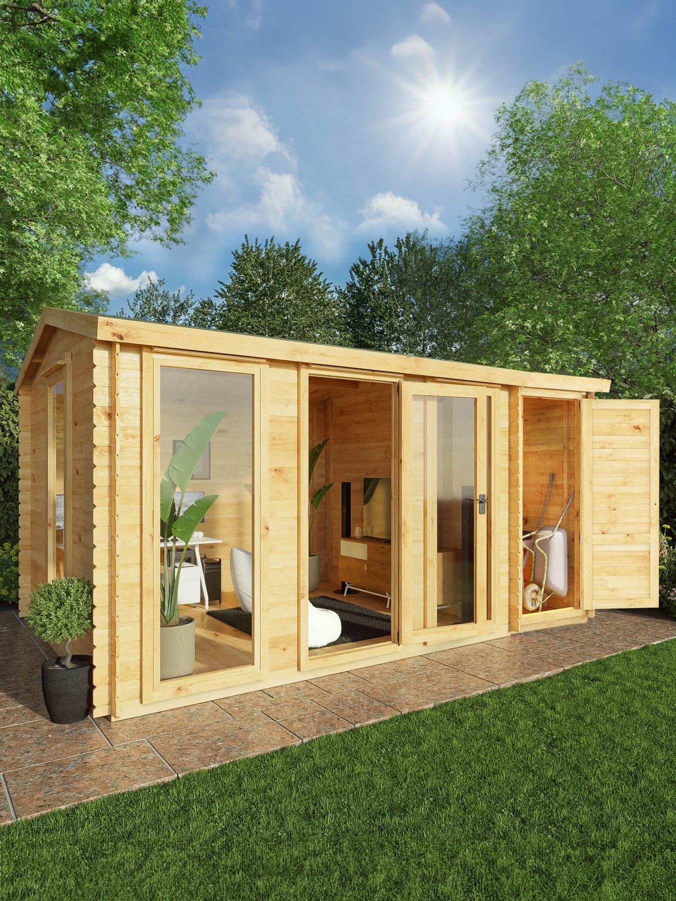  image of mercia-46m-x-3m-reverse-apex-log-cabin-with-side-shed-19mm
