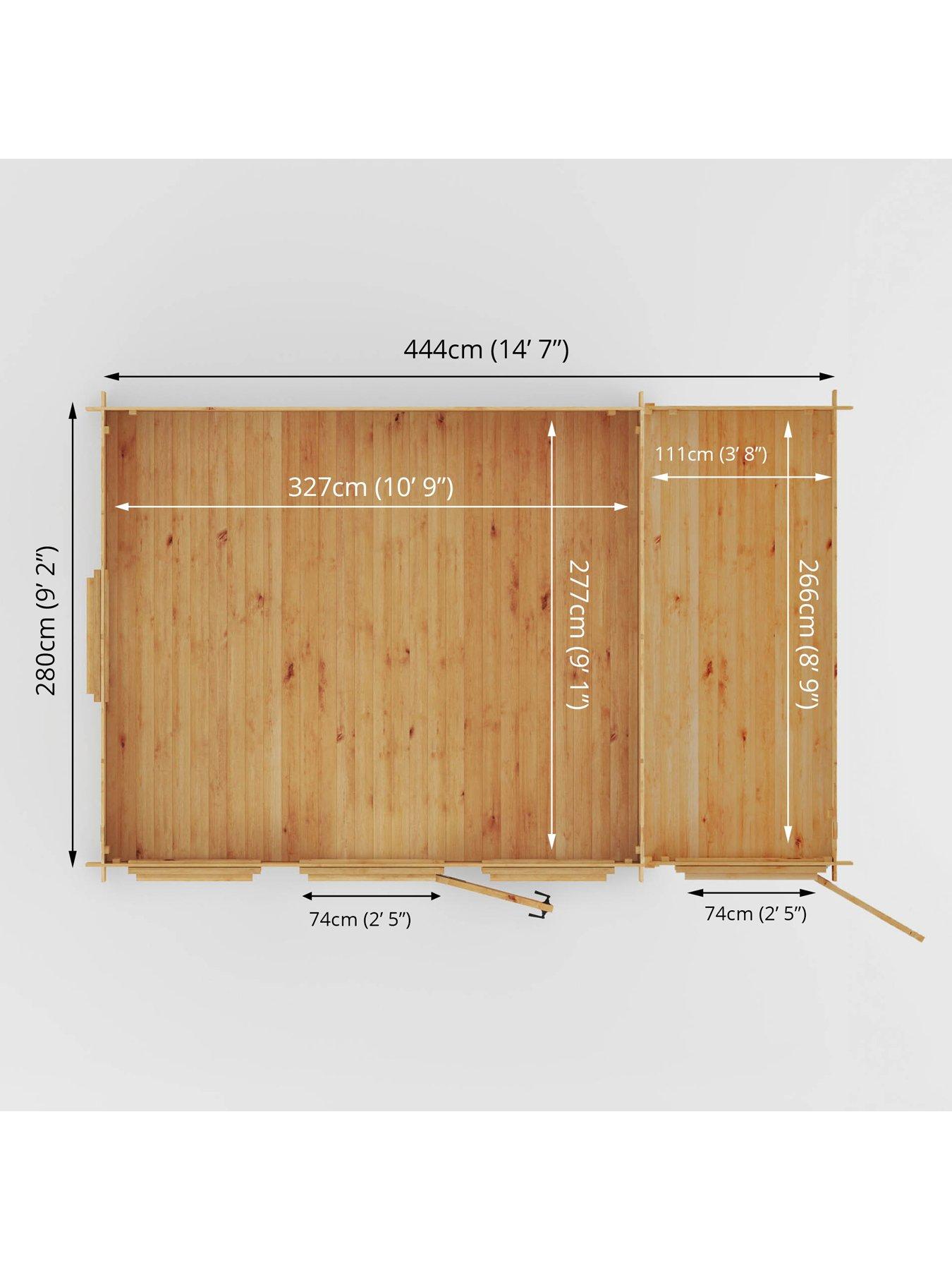  image of mercia-46m-x-3m-reverse-apex-log-cabin-with-side-shed-19mm