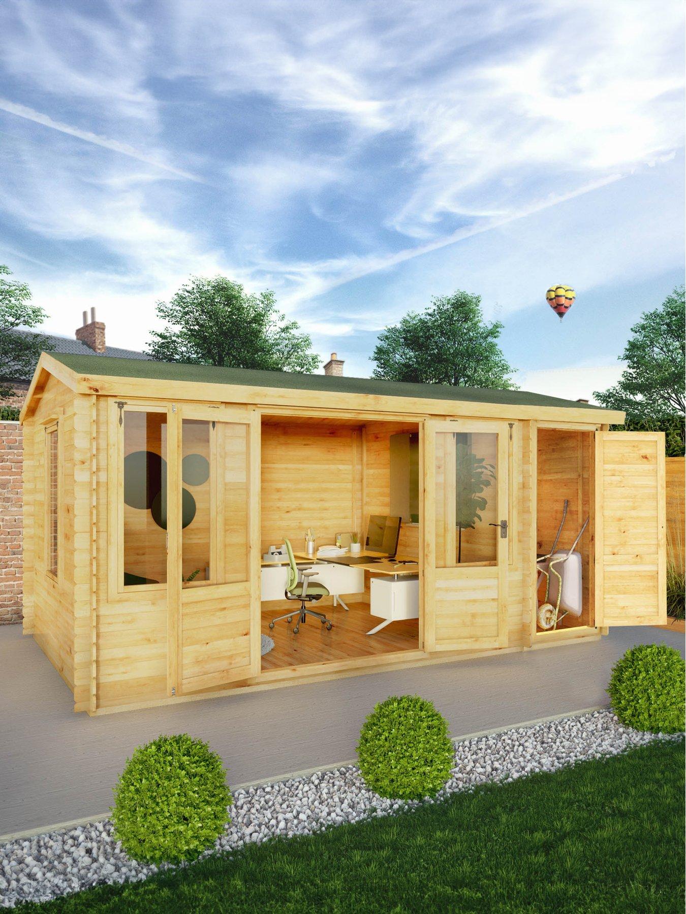  image of mercia-51m-x-3m-reverse-apex-log-cabin-with-side-shed-19mm