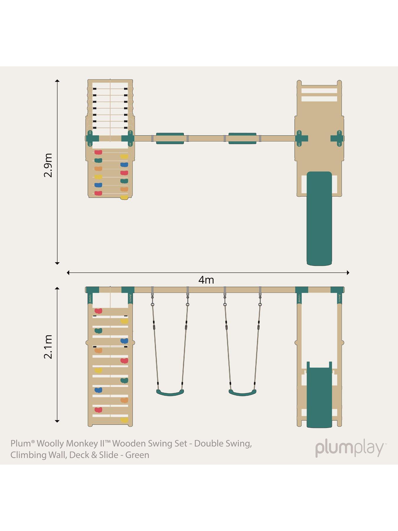 Image 7 of 7 of Plum Plum&reg; Woolly Monkey II&reg; Swing Set