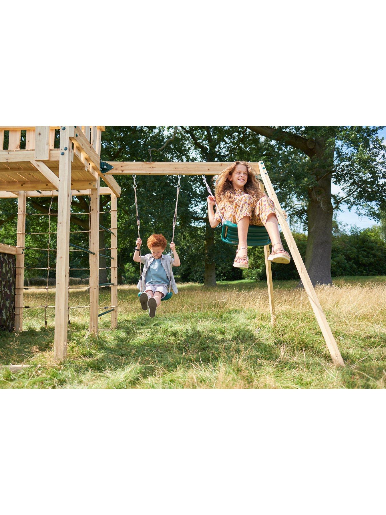  image of plum-wooden-climbing-cube-xl-with-swing-arm
