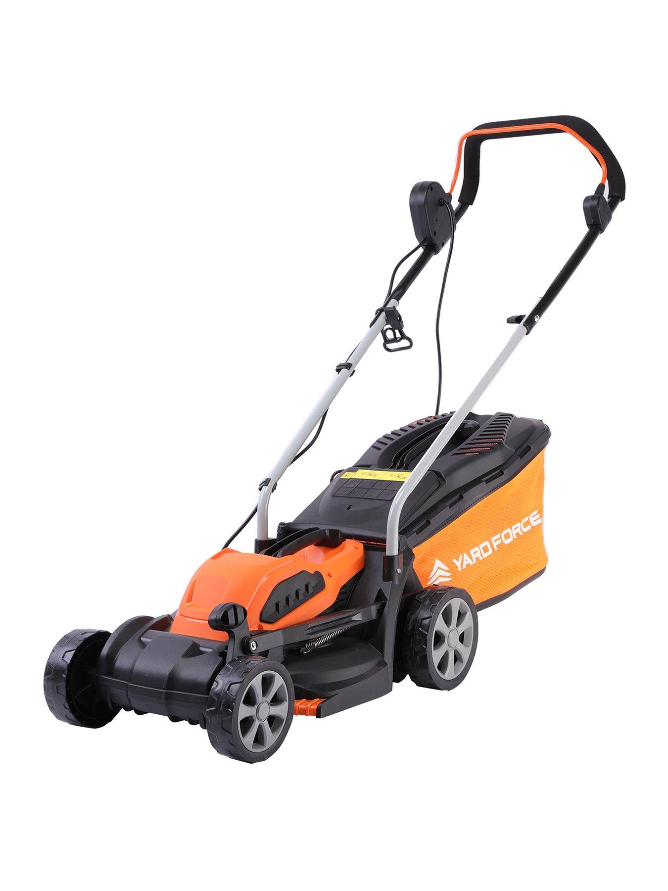 Yard Force 1200W 32cm Electric Lawnmower with 30L Grass Bag and Rear Roller - EM U32