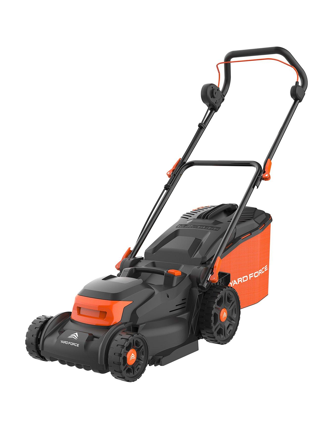 Yard Force 1600W 37cm Electric Lawnmower with 40L Grass Bag and Rear Roller - EM N37B