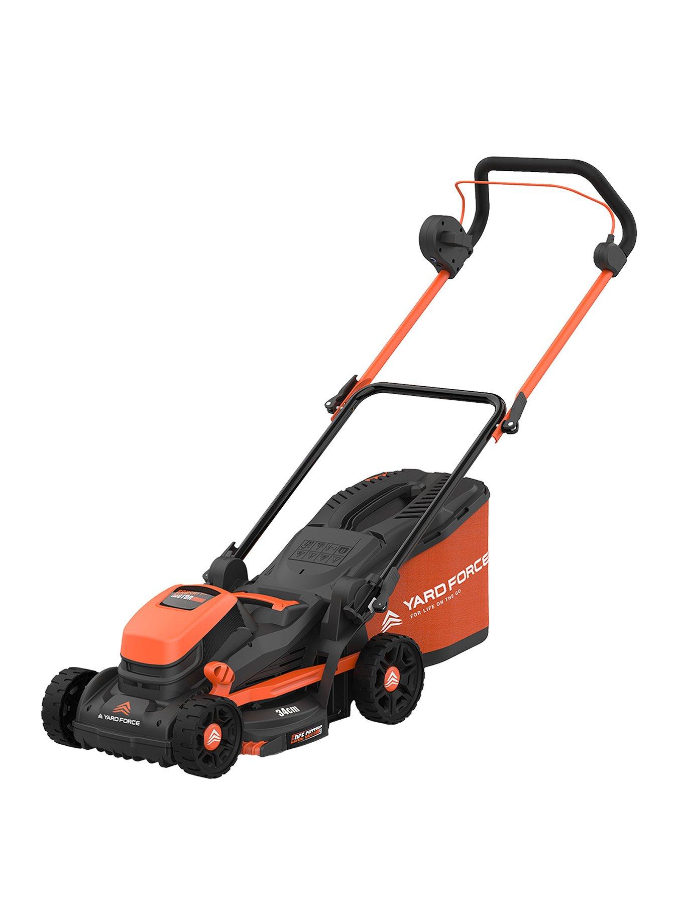 undefined 40V 2.5Ah (2x20V) Cordless Lawnmower with 34cm cutting width 35L grass bag and rear roller - LM C34B