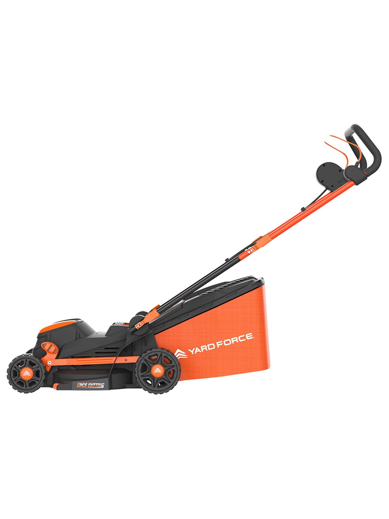  image of yard-force-40v-25ah-2x20v-cordless-lawnmower-with-34cm-cutting-width-35l-grass-bag-and-rear-roller-lm-c34b