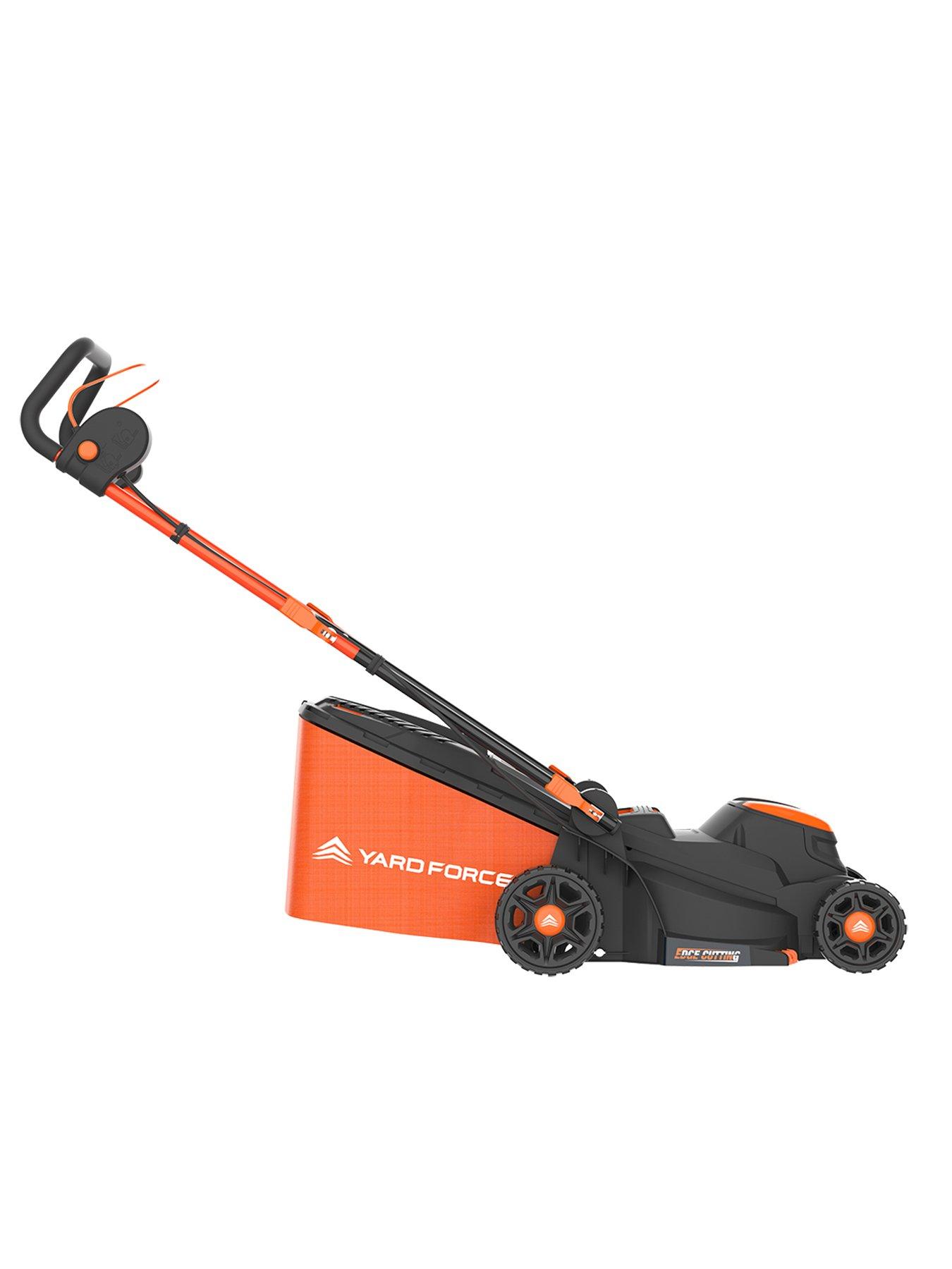  image of yard-force-40v-25ah-2x20v-cordless-lawnmower-with-34cm-cutting-width-35l-grass-bag-and-rear-roller-lm-c34b