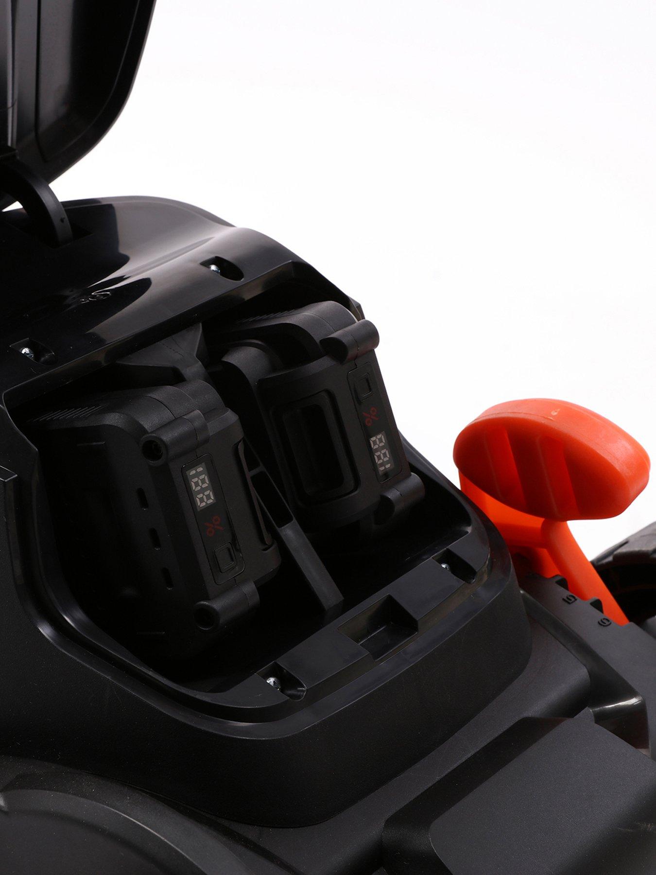  image of yard-force-40v-25ah-2x20v-cordless-lawnmower-with-34cm-cutting-width-35l-grass-bag-and-rear-roller-lm-c34b
