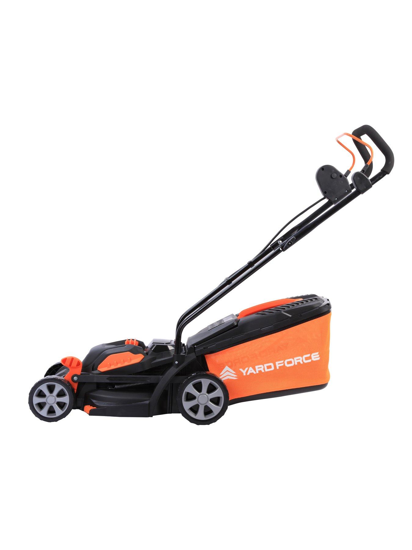  image of yard-force-20v-40ah-33cm-cordless-lawnmower-and-25cm-grass-trimmer-cr20-range-lm-c33b-amp-lt-c25b