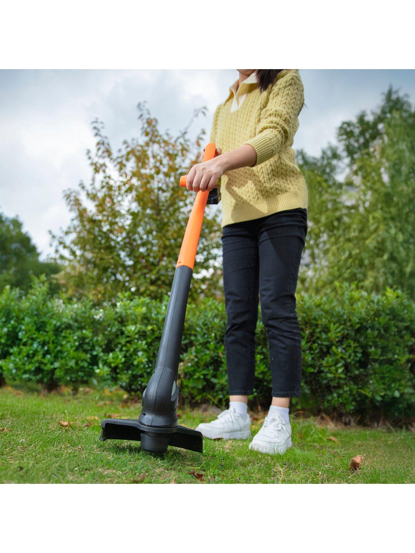  image of yard-force-20v-40ah-33cm-cordless-lawnmower-and-25cm-grass-trimmer-cr20-range-lm-c33b-amp-lt-c25b