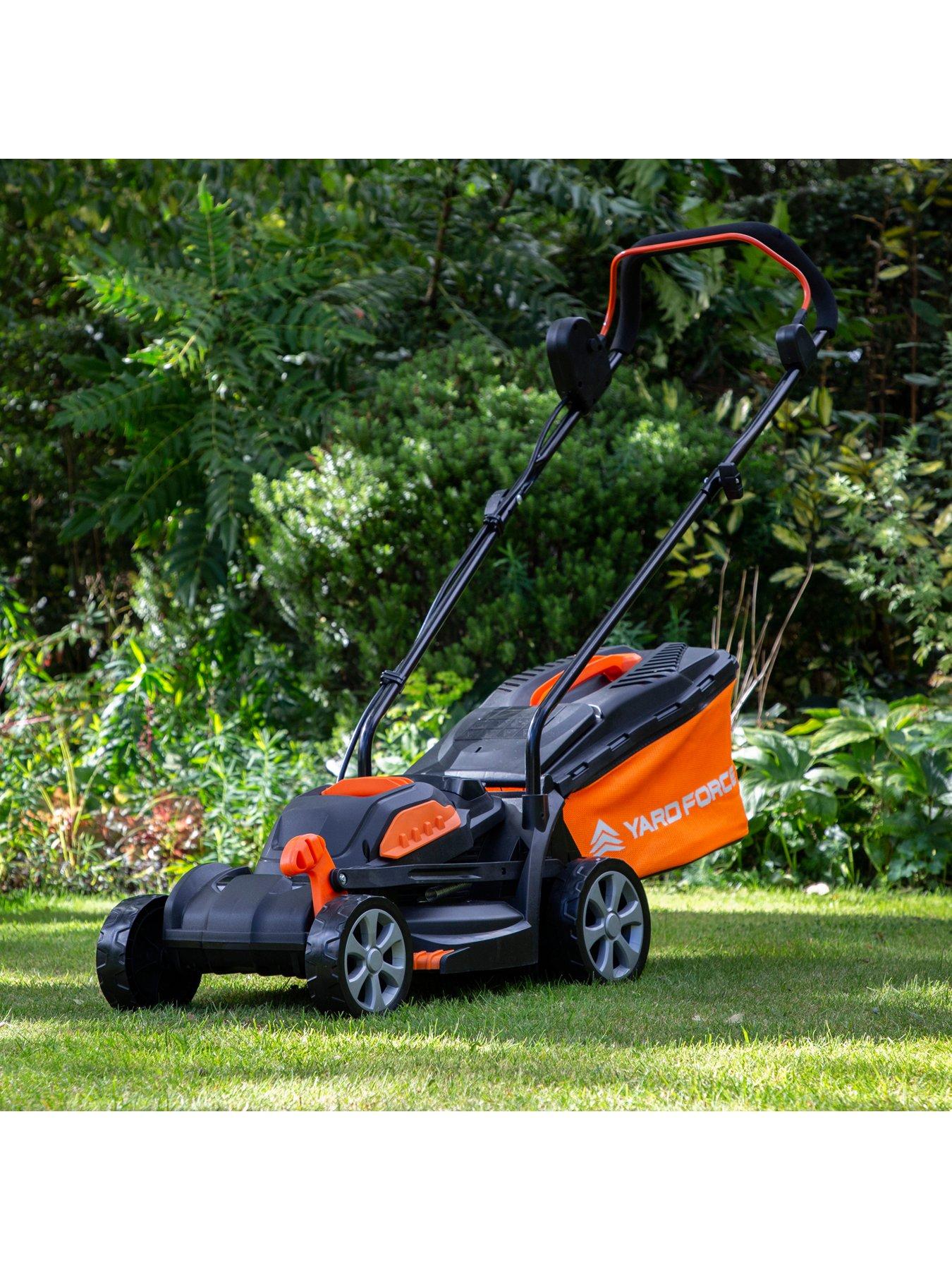  image of yard-force-20v-40ah-33cm-cordless-lawnmower-and-25cm-grass-trimmer-cr20-range-lm-c33b-amp-lt-c25b