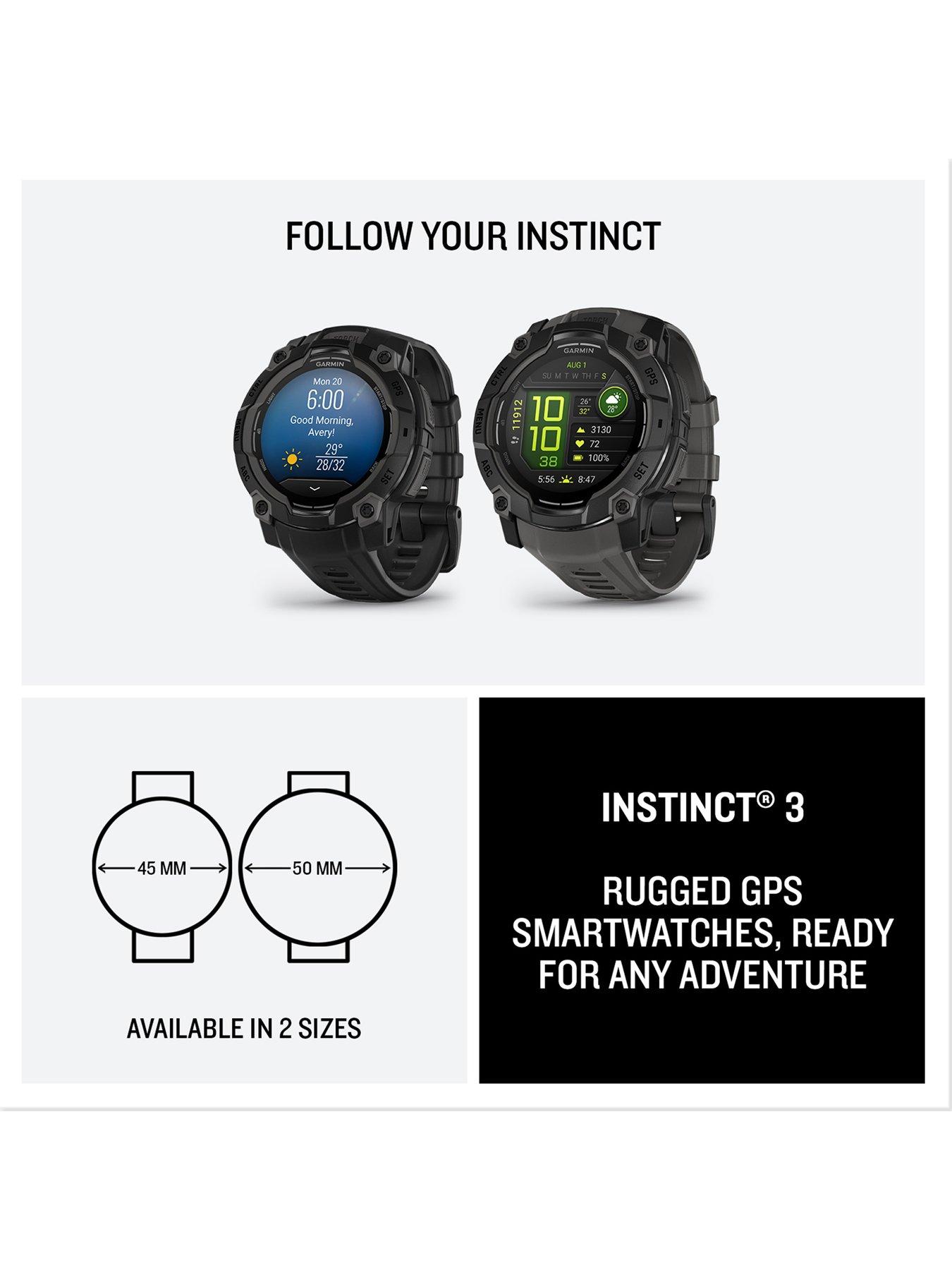 Image 7 of 8 of Garmin Instinct 3&nbsp;AMOLED&nbsp;50mm Smartwatch -&nbsp;Black