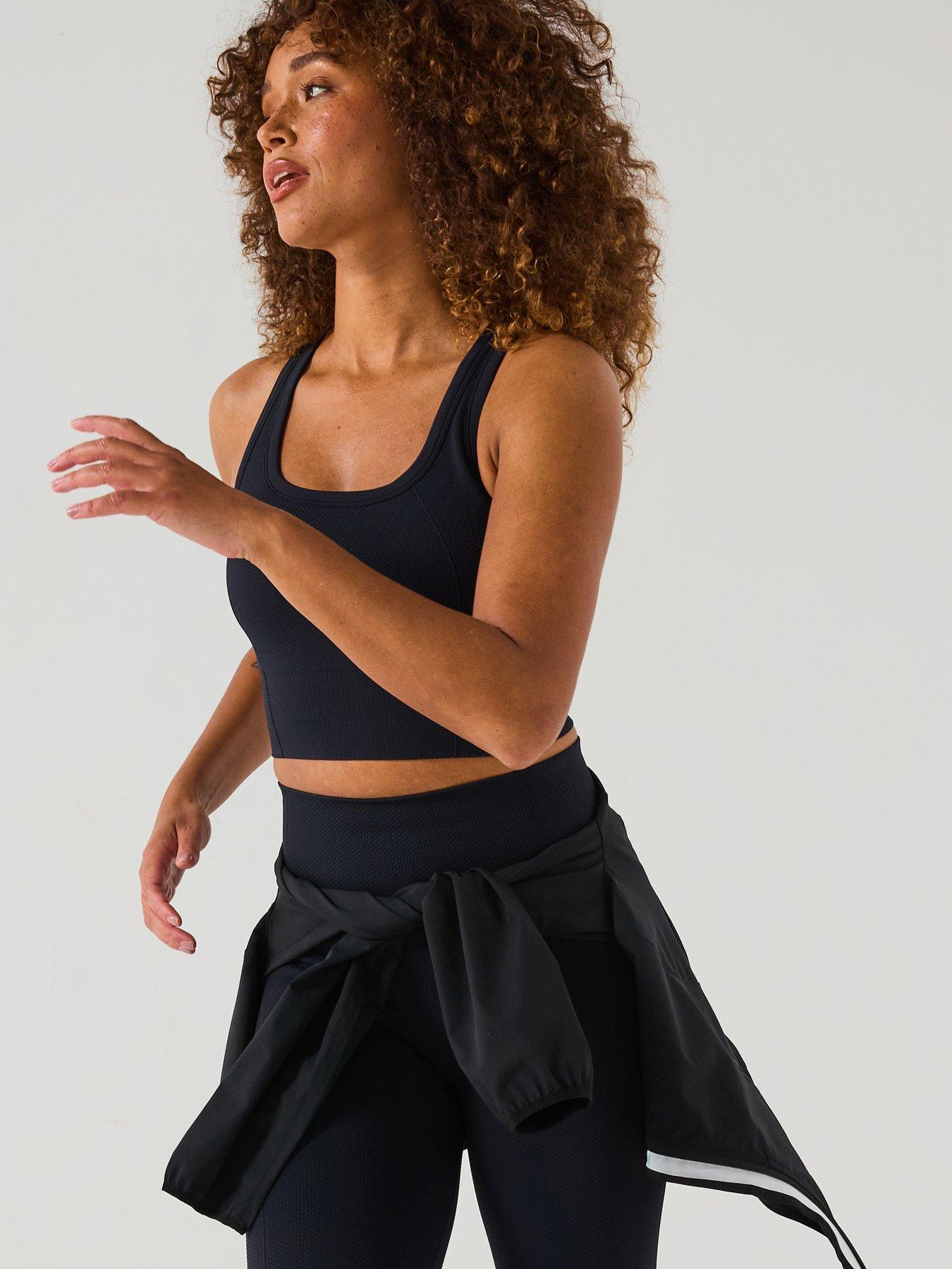  image of gym-coffee-womens-training-lotus-lounge-bra-black