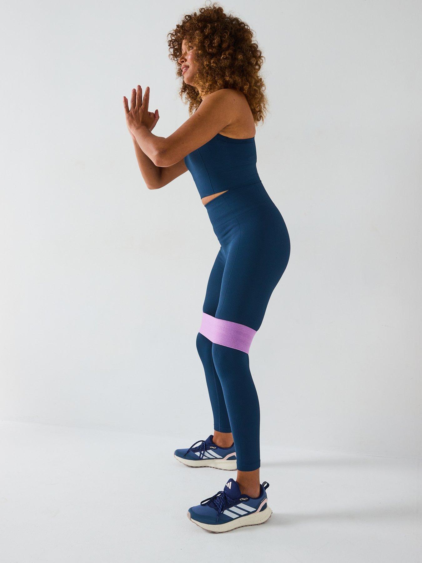  image of gym-coffee-womens-training-lotus-lounge-bra-blue